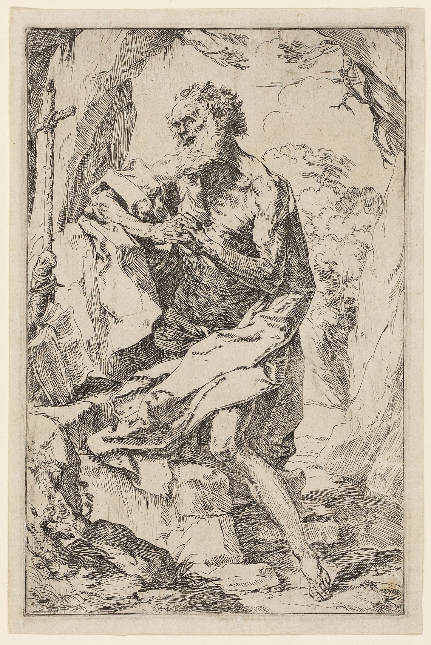 Saint Jerome - Guido Reni, Poster Print Wall Art