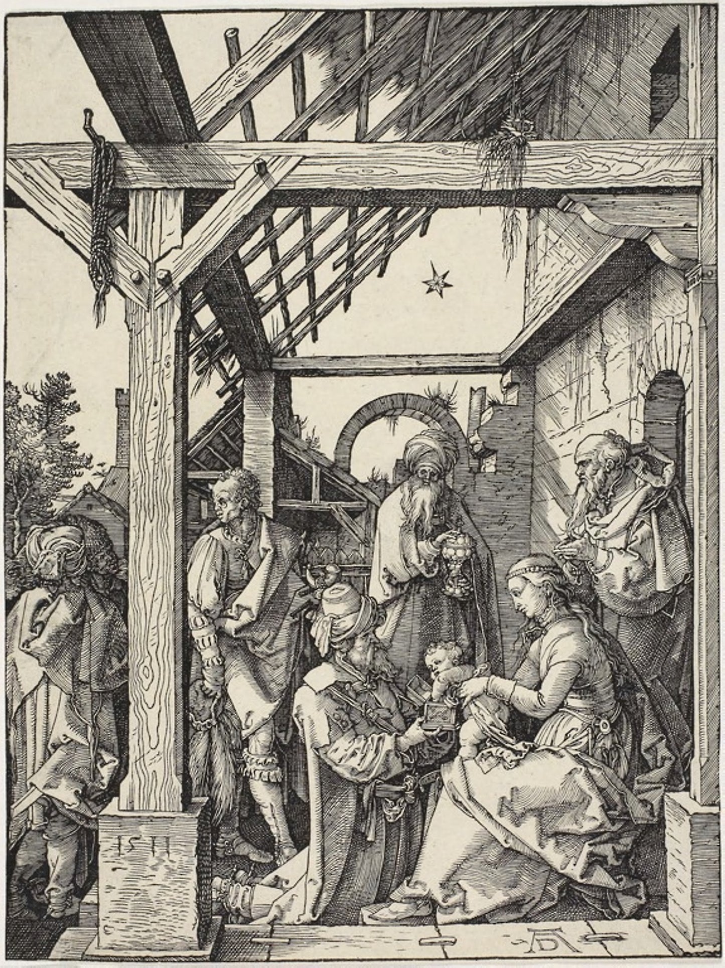 The Adoration of the Magi - Albrecht Dürer, Poster Print Wall Art