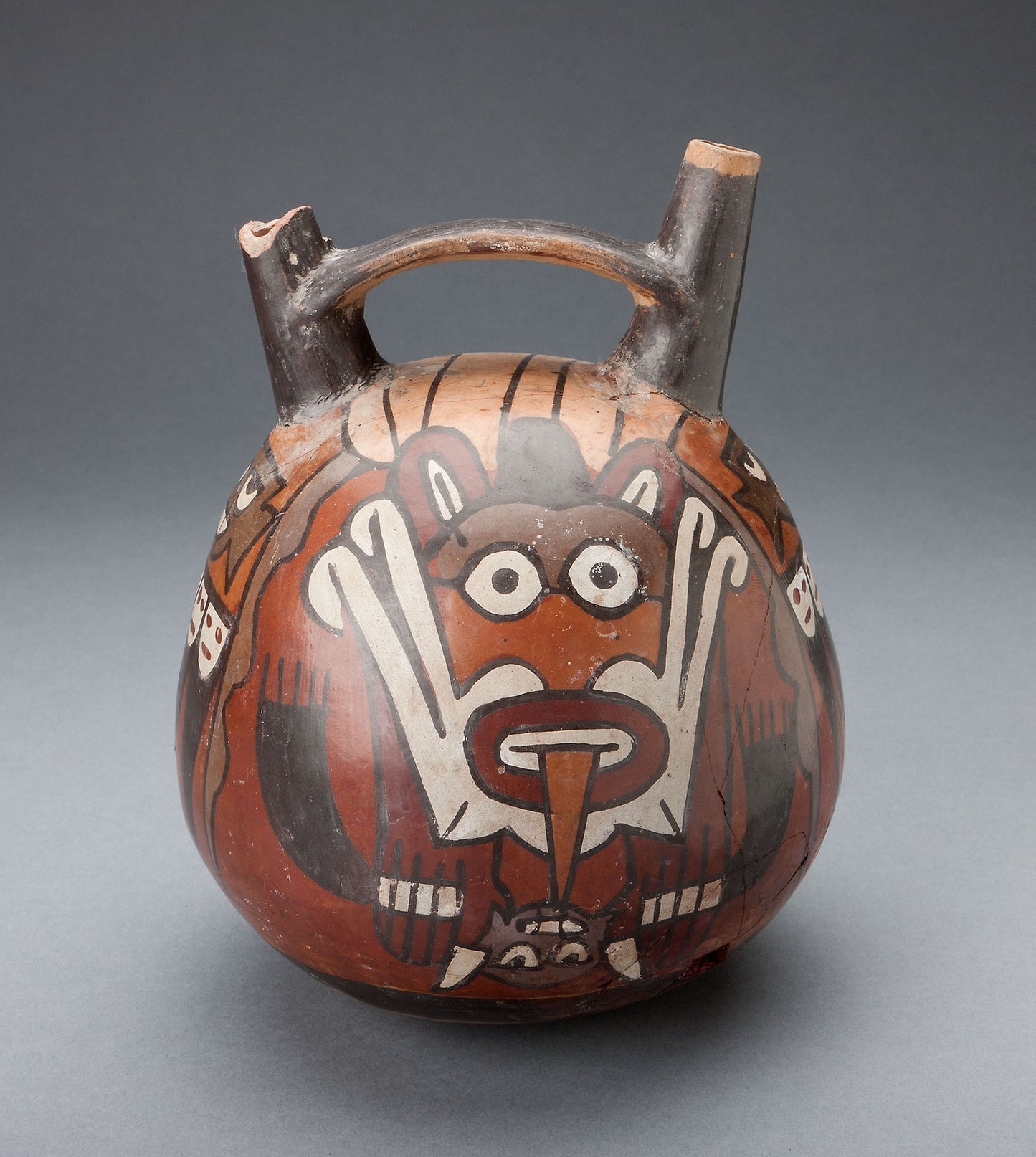 Vessel Depicting a Masked Ritual Performer - Nazca, Poster Print Wall Art