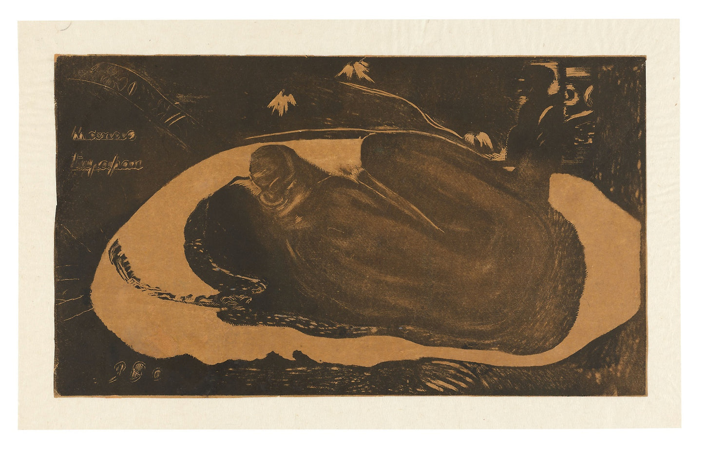 Manau tupapau (She Thinks of the Ghost or The Ghost Thinks of Her), from the Noa Noa Suite - Paul Gauguin, Poster Print Wall Art