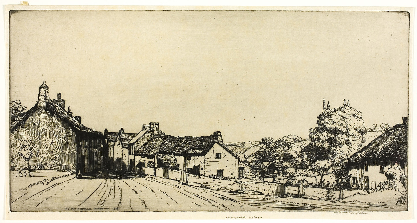 Devonshire Village - Donald Shaw MacLaughlan, Poster Print Wall Art