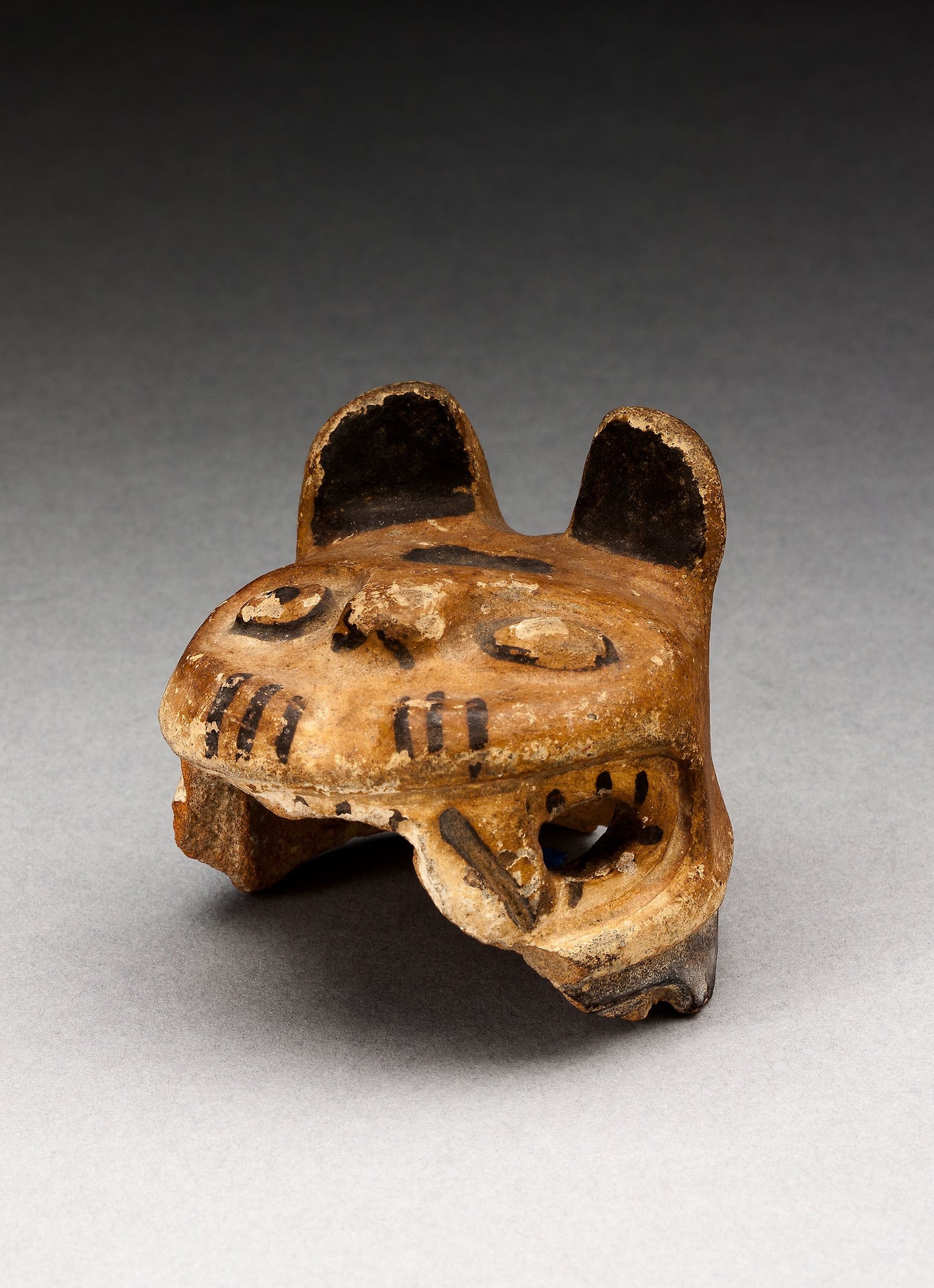 Vessel Fragment in the Form of a Feline Head - Tiwanaku, Poster Print Wall Art