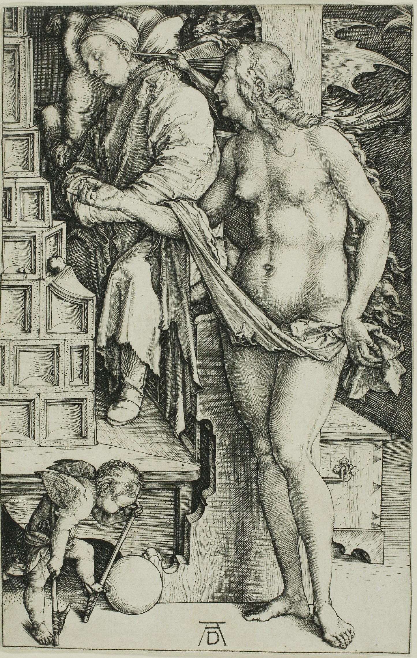 The Temptation of the Idler (The Dream of the Doctor) - Albrecht Dürer, Poster Print Wall Art
