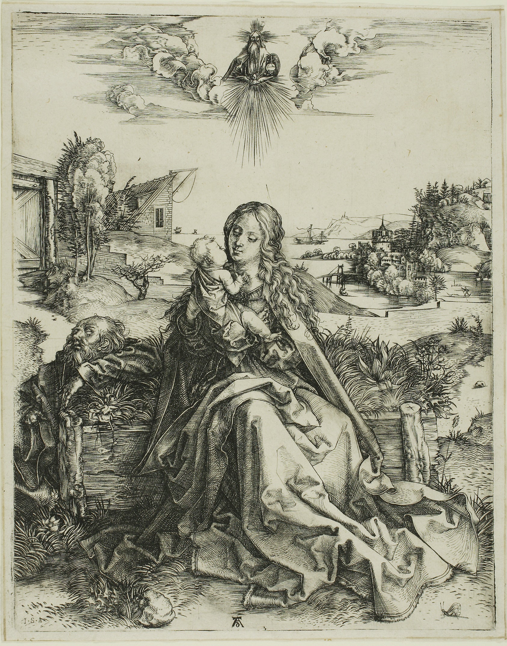 The Virgin with the Dragonfly: Albrecht Dürer,16x12"(A3) Poster