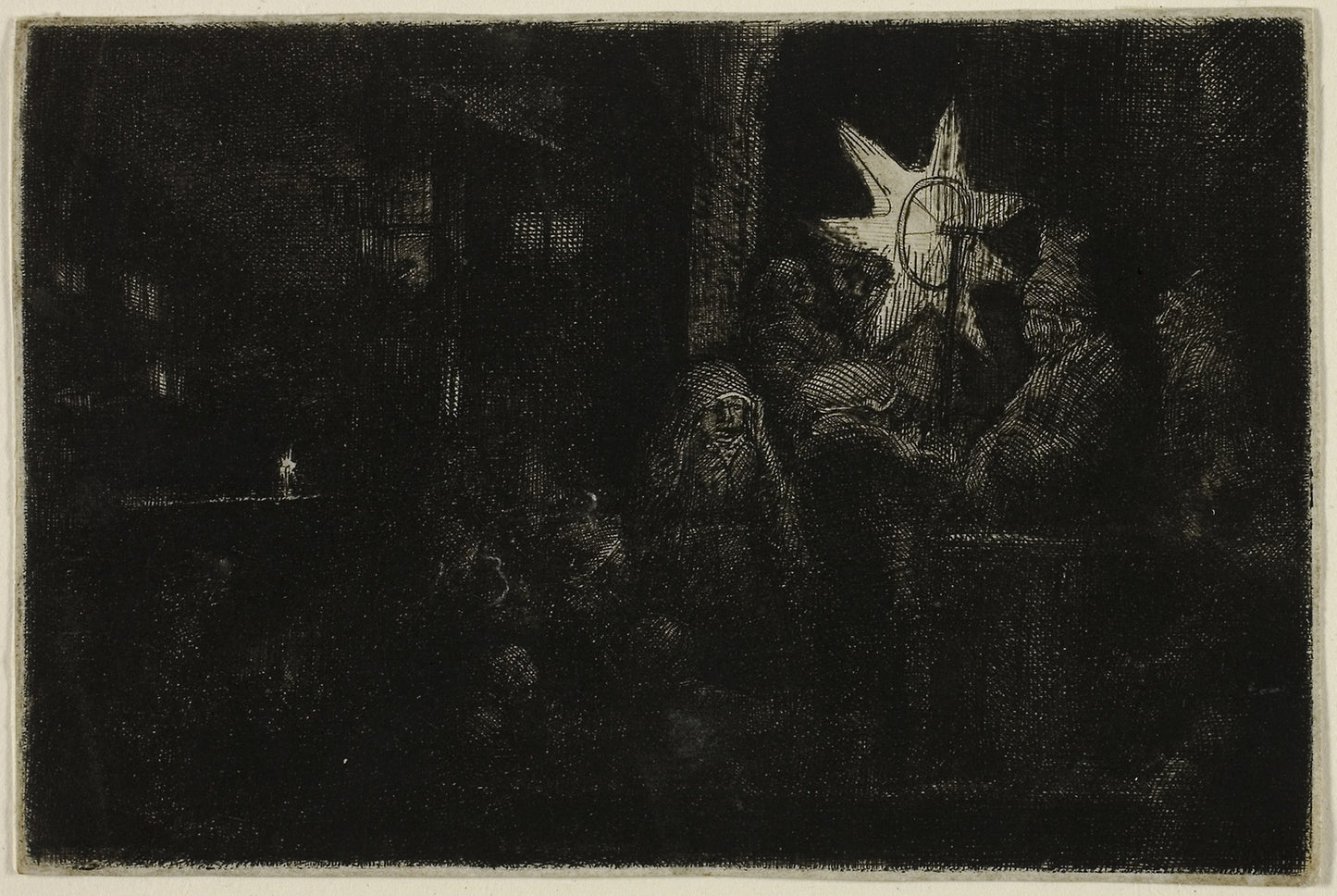 The Star of the Kings - A Night Piece - Rembrandt van Rijn, Poster Print Wall Art