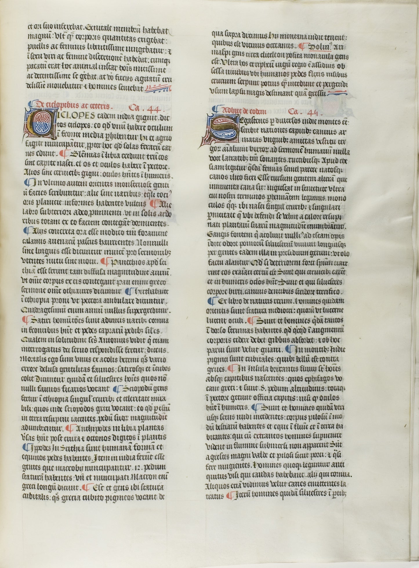 Folio Fourteen from Burchard of Sion's De locis ac mirabilibus mundi, or an Illuminated Geography: French (Paris), Poster Print Wall Art