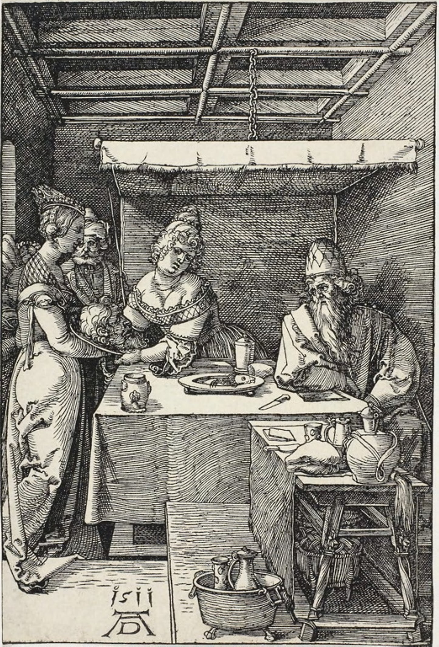 Salome Presenting the Head of John the Baptist to Herodias - Albrecht Dürer, Poster Print Wall Art