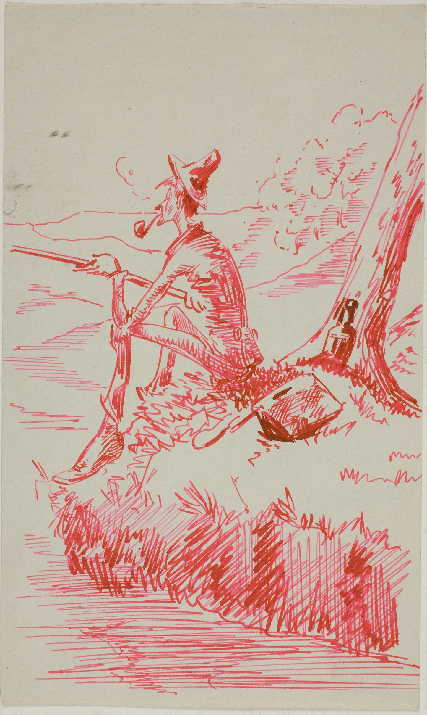 Man Fishing on Bank of River - Anders Zorn, Poster Print Wall Art