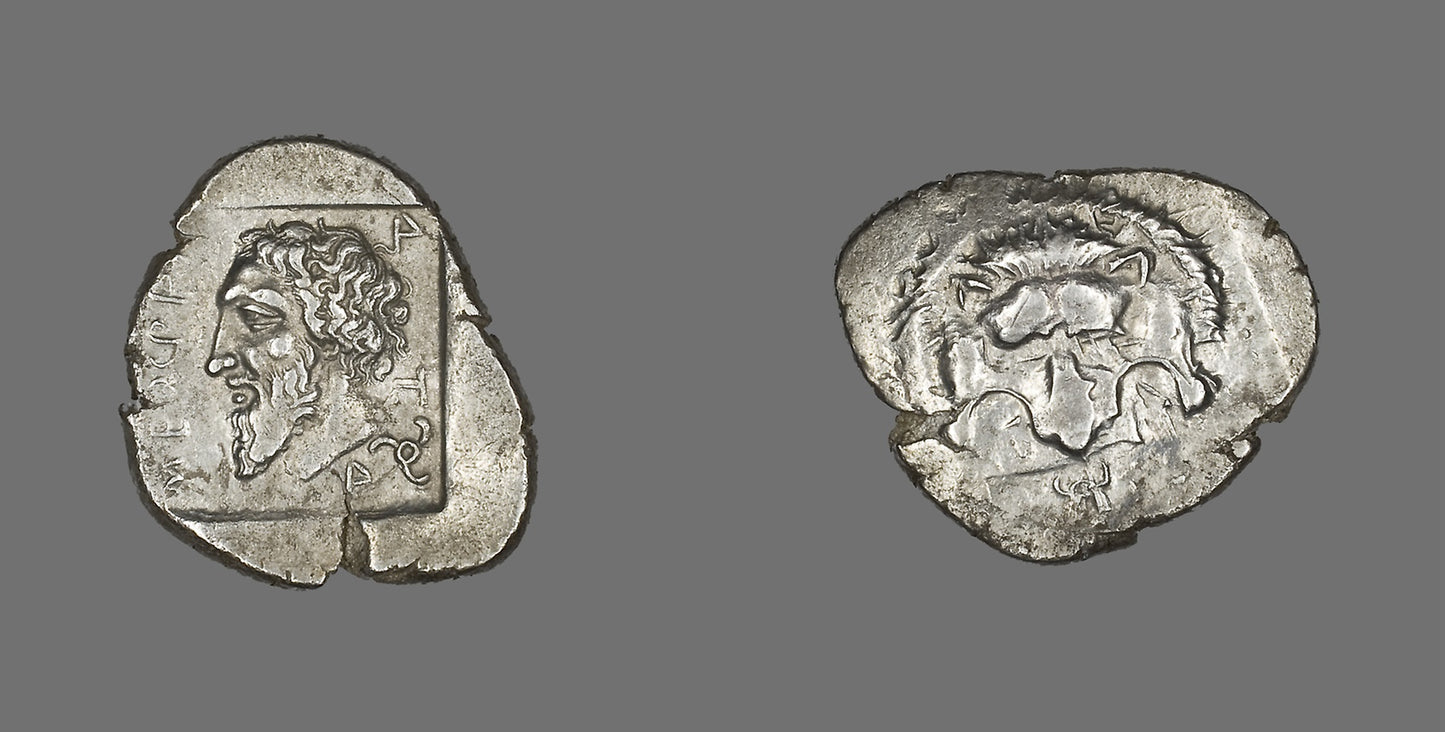 Stater (Coin) Portraying Mithrapata - Greek; Lycia, Asia Minor, Poster Print Wall Art