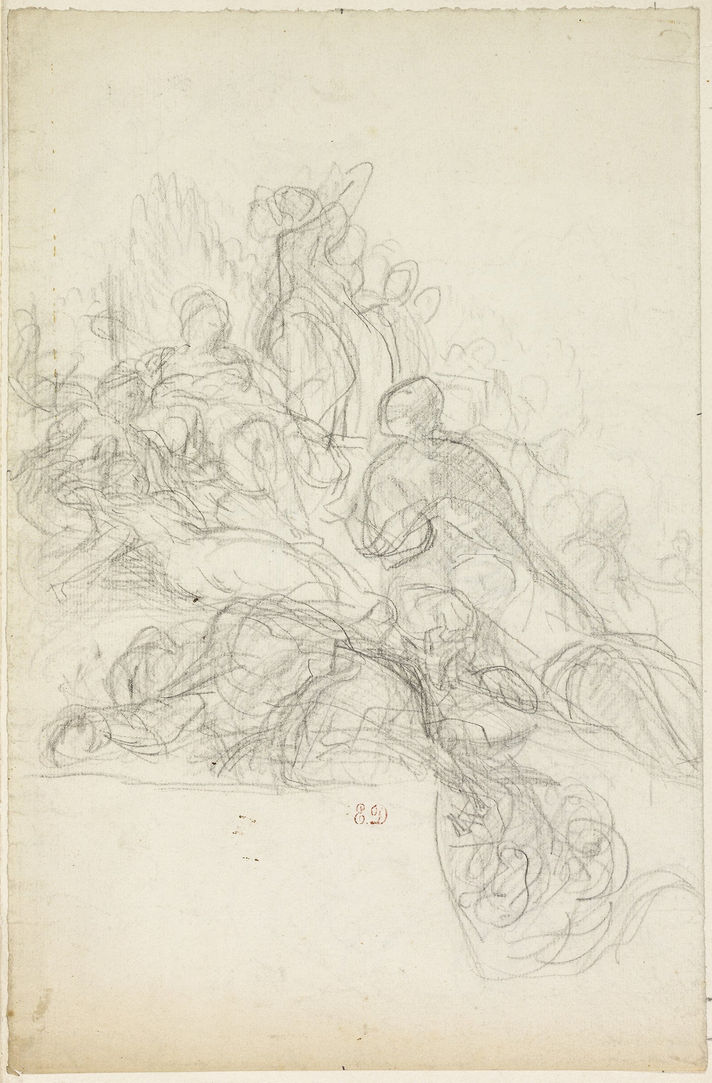 Allegorical or Mythological Scene - Attributed to Eugène Delacroix, Poster Print Wall Art