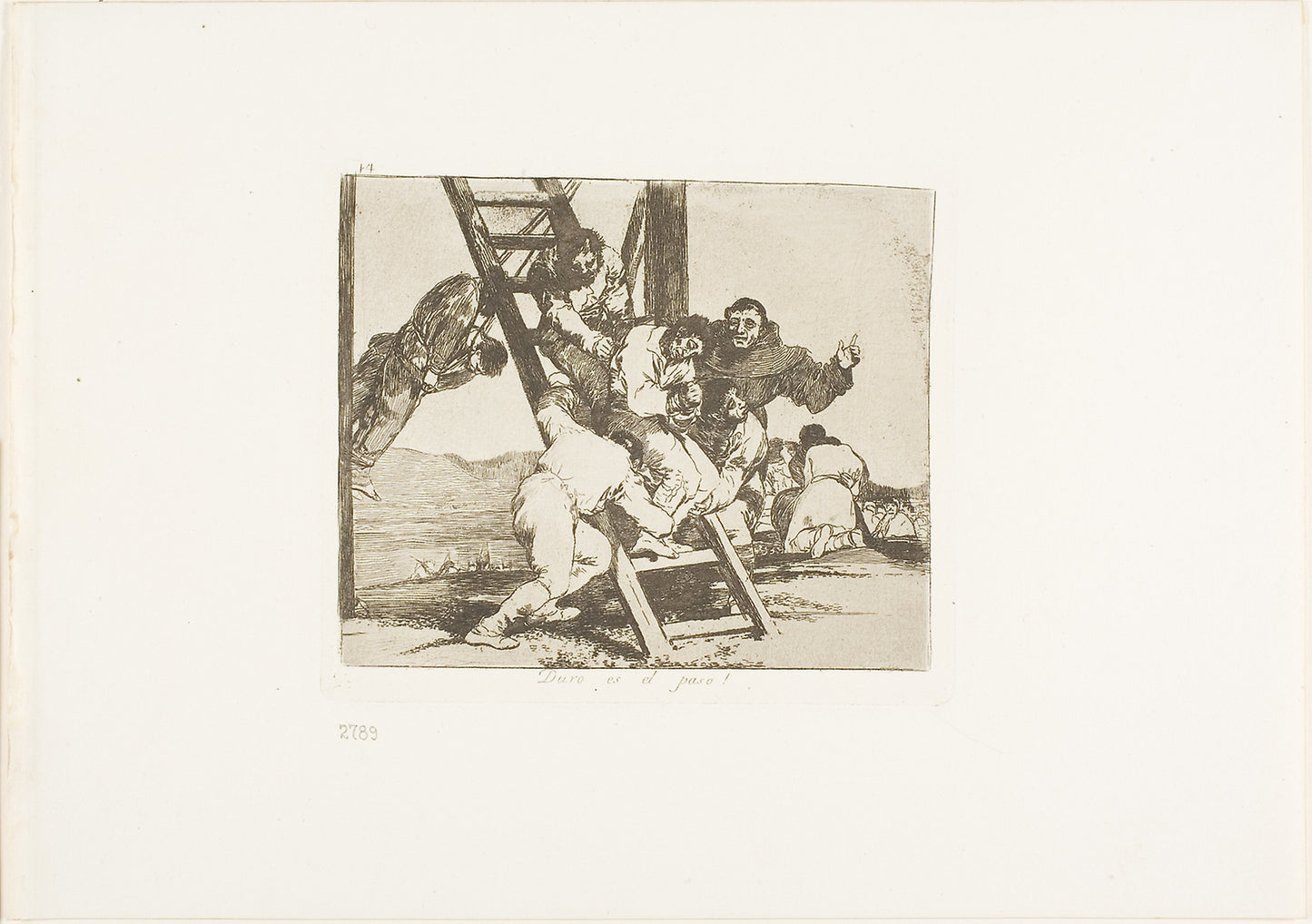 It's a hard step!, plate 14 from The Disasters of War - Francisco José de Goya y Lucientes, Poster Print Wall Art