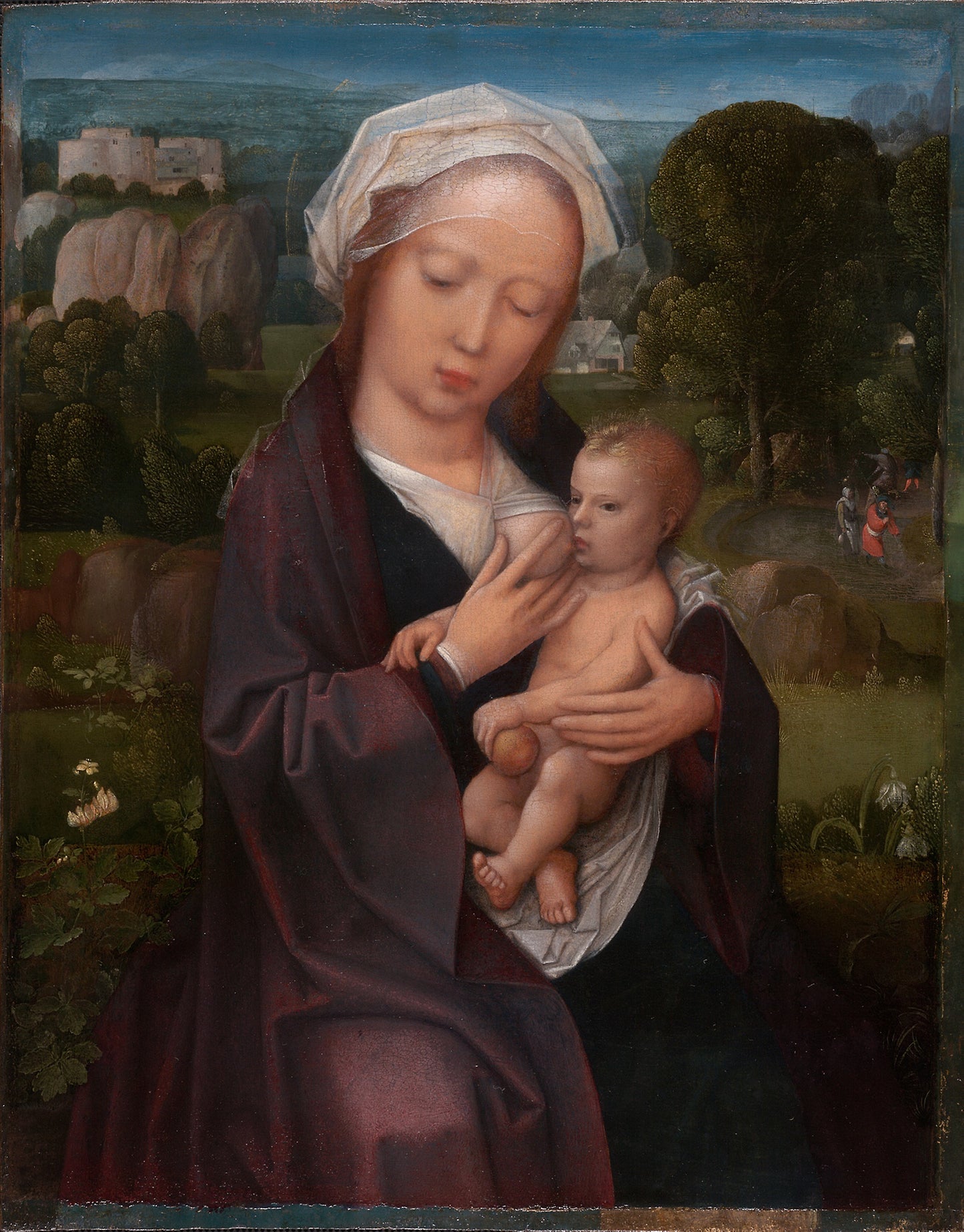 Virgin and Child - Workshop of Adriaen Isenbrant, Poster Print Wall Art
