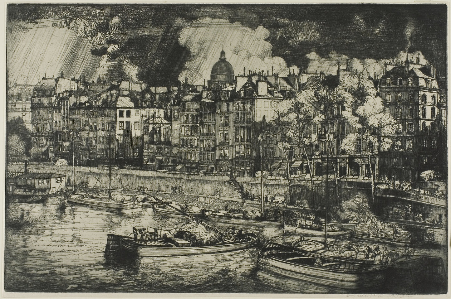 Quai des Grands Augustins, Paris - Donald Shaw MacLaughlan, Poster Print Wall Art