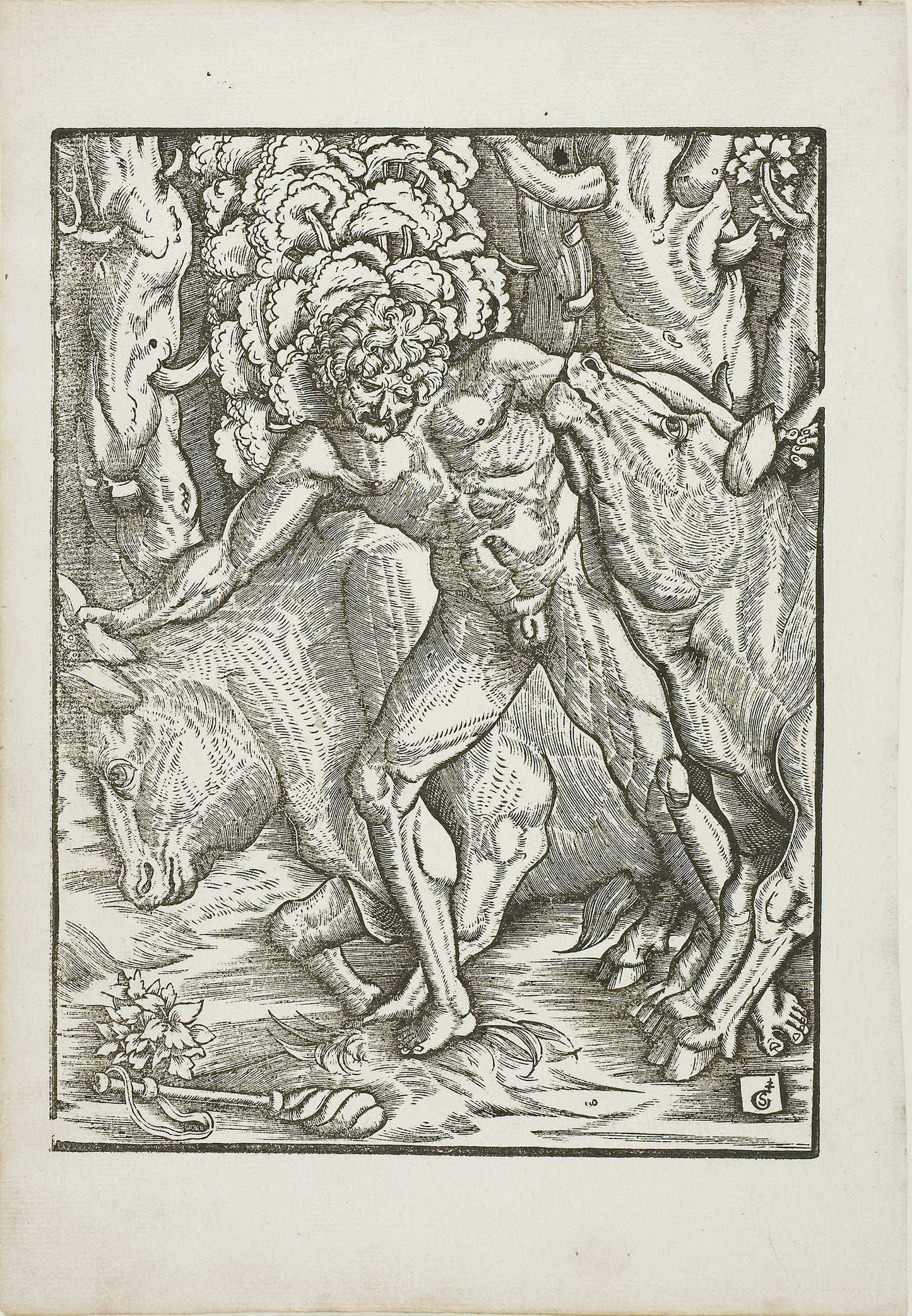 The Labors of Hercules - Capture of the Oxen of the Geryones in Erythia - Gabriel Salmon, Poster Print Wall Art