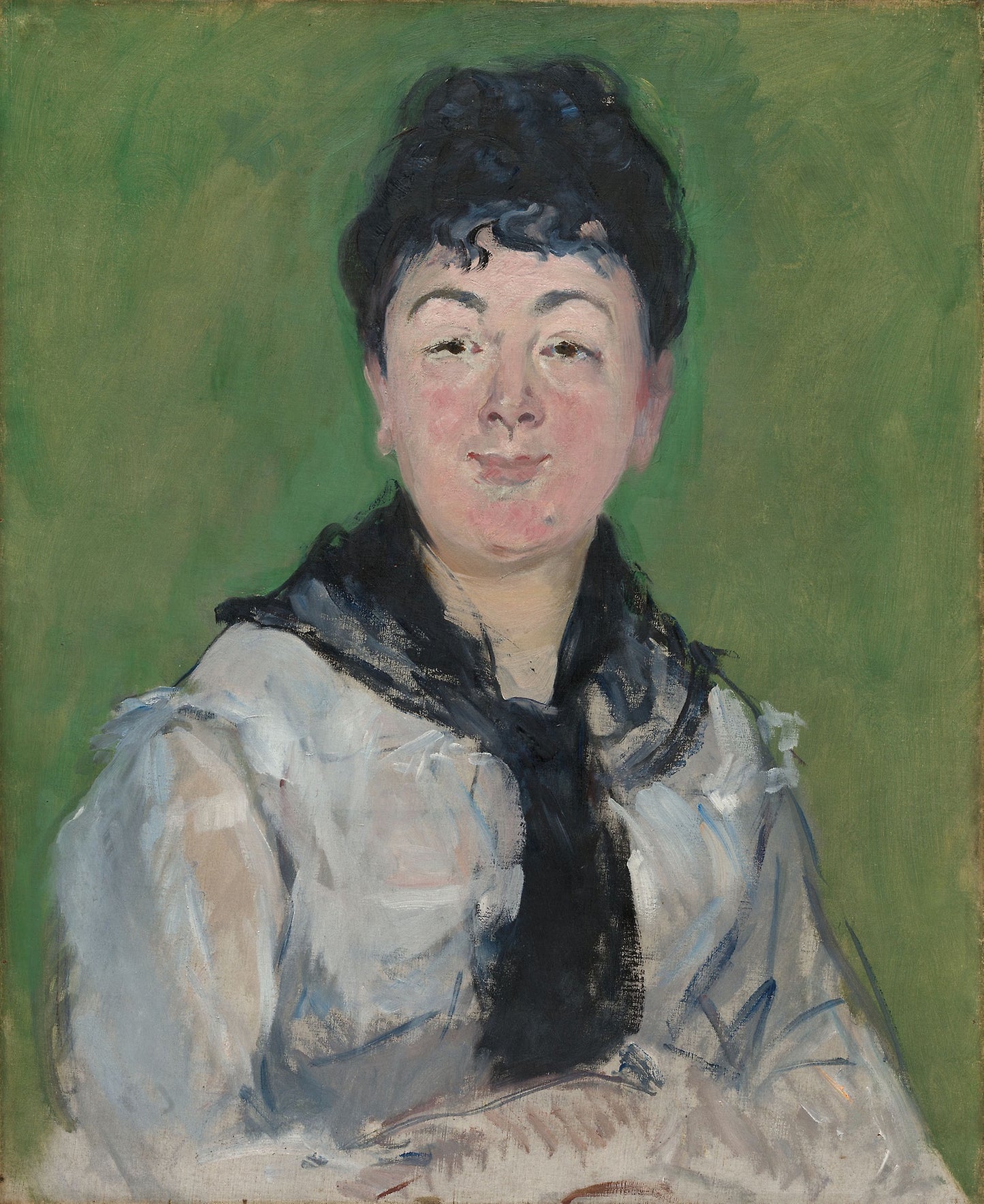 Portrait of a Woman with a Black Fichu - Édouard Manet, Poster Print Wall Art