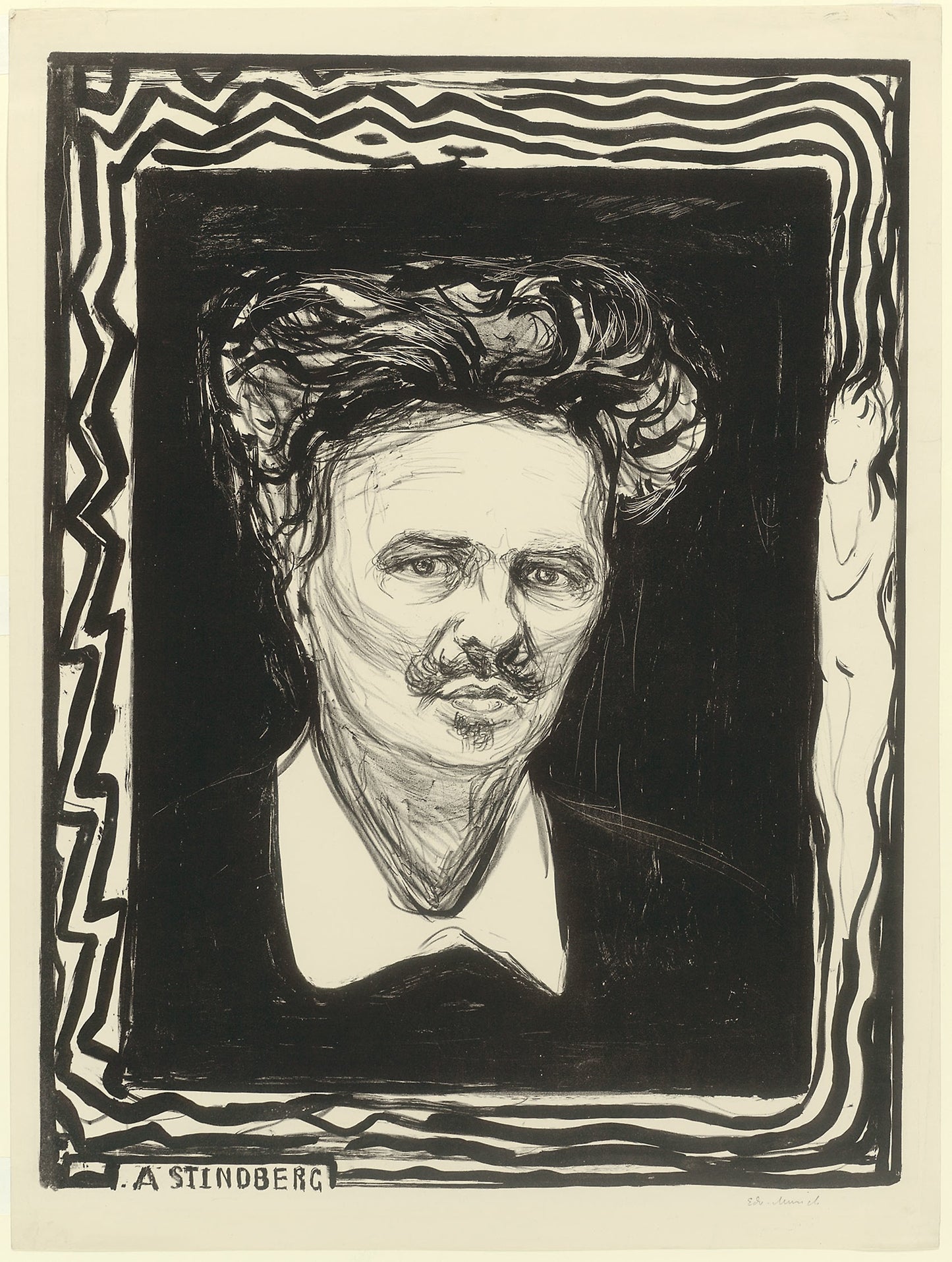 August Strindberg - Edvard Munch, Poster Print Wall Art
