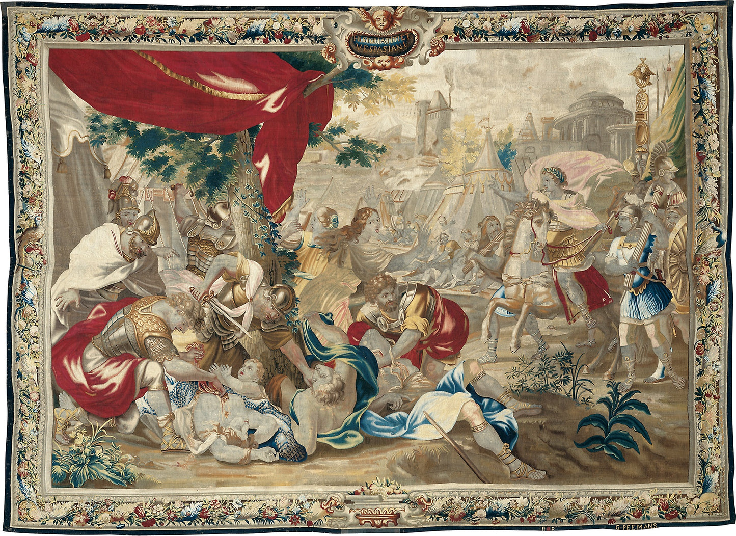 The Massacre at Jerusalem, from The Story of Titus and Vespasian: After a design: Charles Poerson (1609–1667),16x12"(A3) Poster