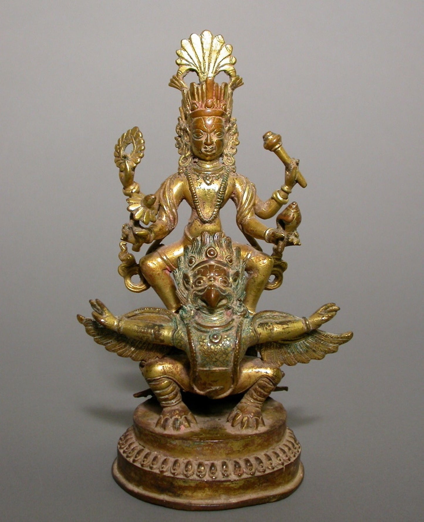 God Vishnu Astride His Mount, Garuda - Nepal, Poster Print Wall Art
