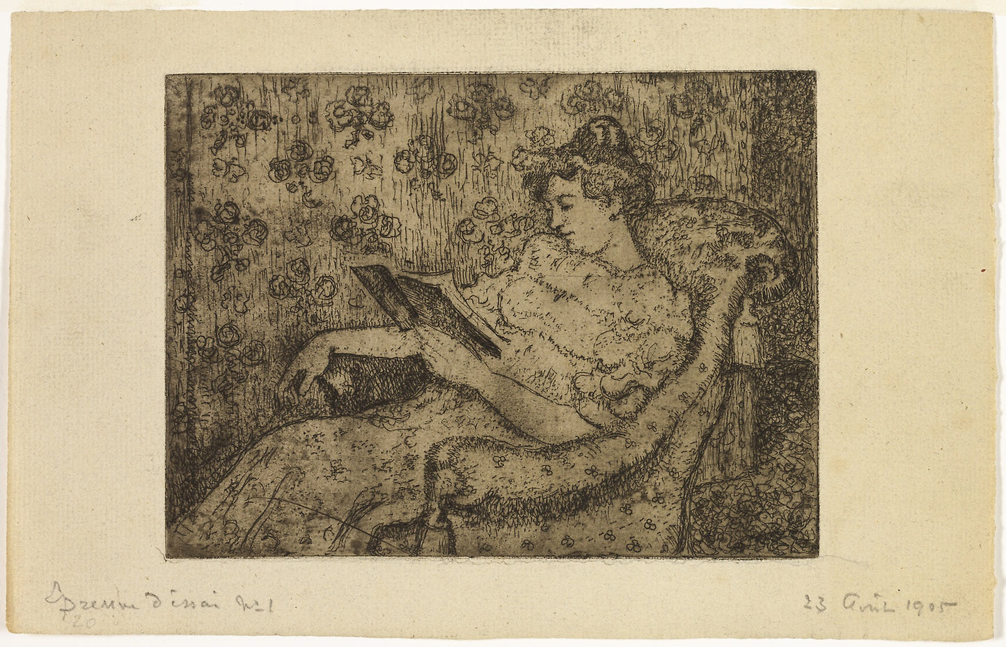 Seated Woman Reading - Georges Lemmen, Poster Print Wall Art