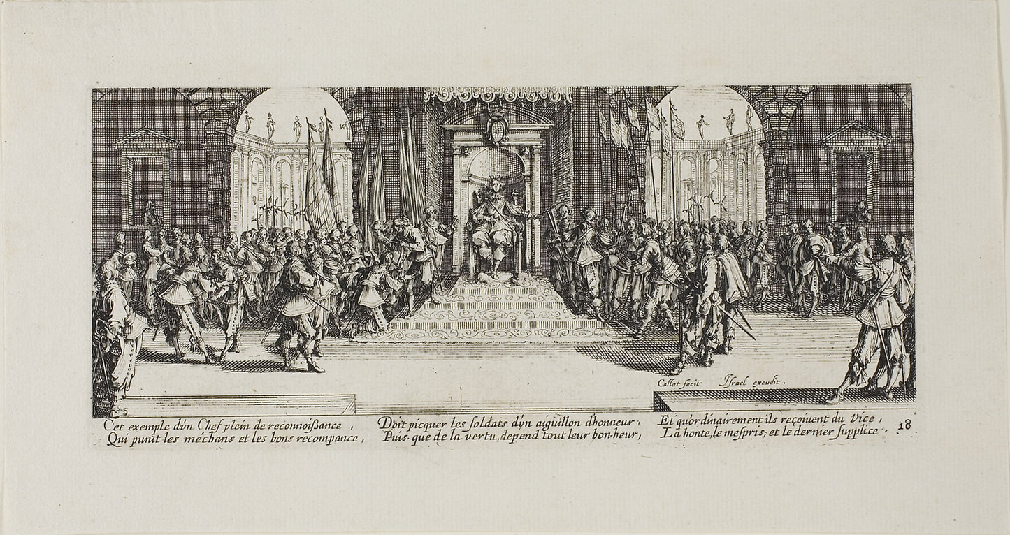 Distribution of Rewards, plate eighteen from The Miseries of War - Jacques Callot (French, 1592-1635), Poster Print Wall Art