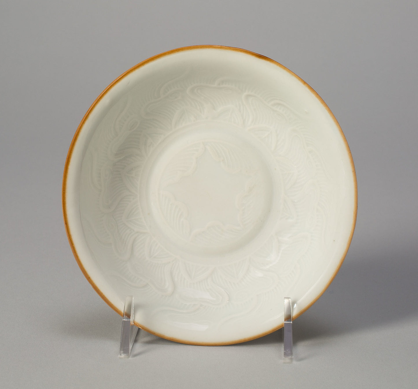 Dish with Stylized Lotus Flowers - China, Poster Print Wall Art