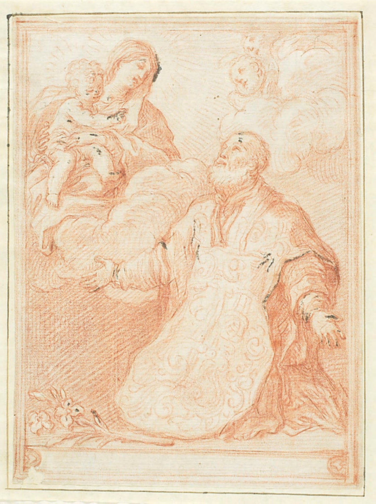 Vision of Saint Philip Neri - after Guido Reni, Poster Print Wall Art