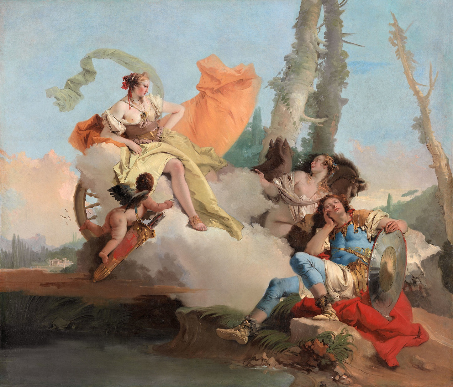 Armida Encounters the Sleeping Rinaldo: Giovanni Battista Tiepolo, Poster Print Wall Art