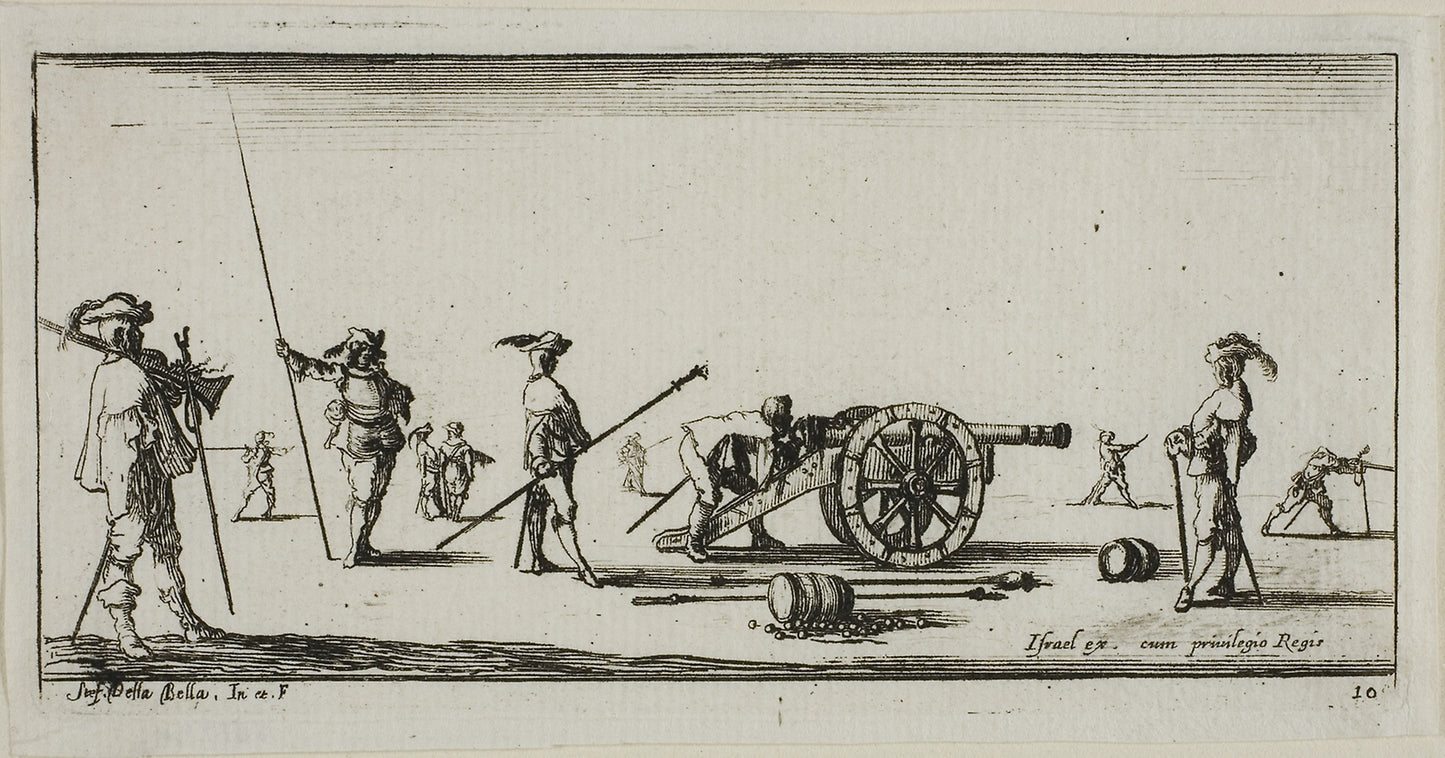Plate Ten from Drawings of Several Movements - Soldiers - Stefano della Bella, Poster Print Wall Art