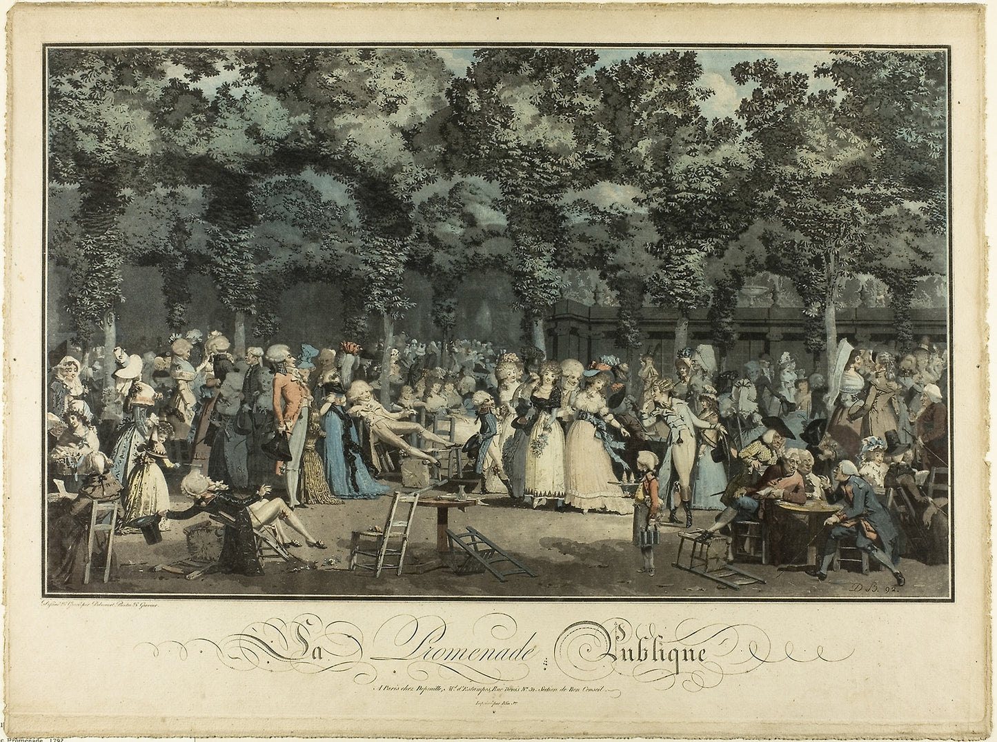 Promenade Publique - Philibert Louis Debucourt, Poster Print Wall Art