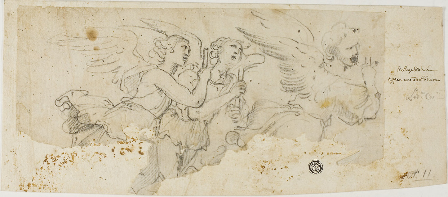 Angels Appearing to Abraham - Possibly after Lodovico Carracci (Italian, 1555-1619), Poster Print Wall Art
