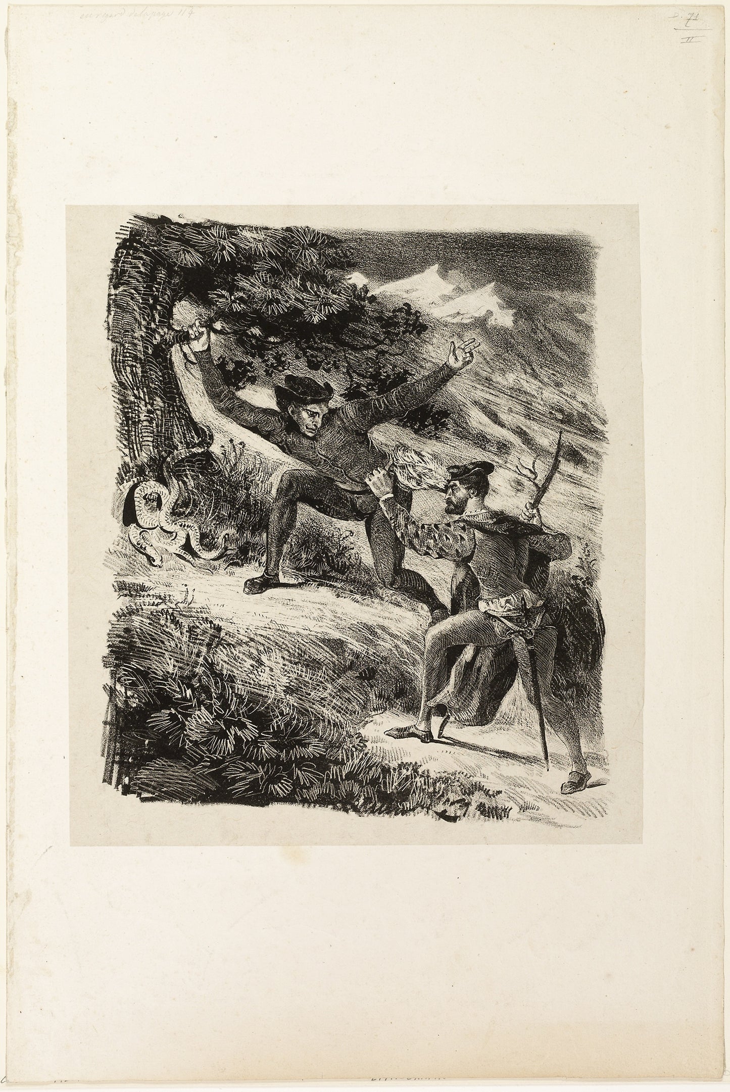 Faust and Mephistopheles in the Harz Mountains - Eugène Delacroix, Poster Print Wall Art