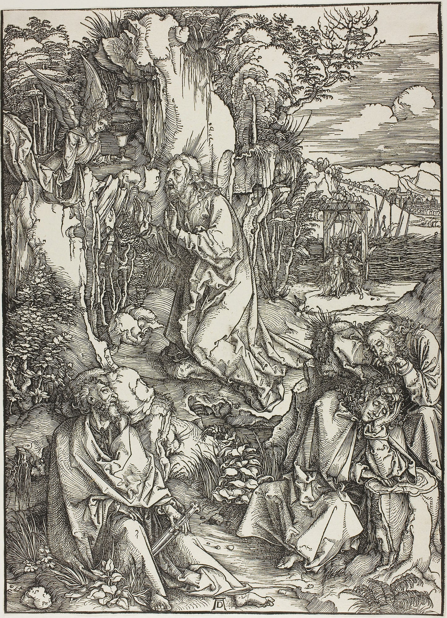 Agony in the Garden, from The Large Passion - Albrecht Dürer, Poster Print Wall Art