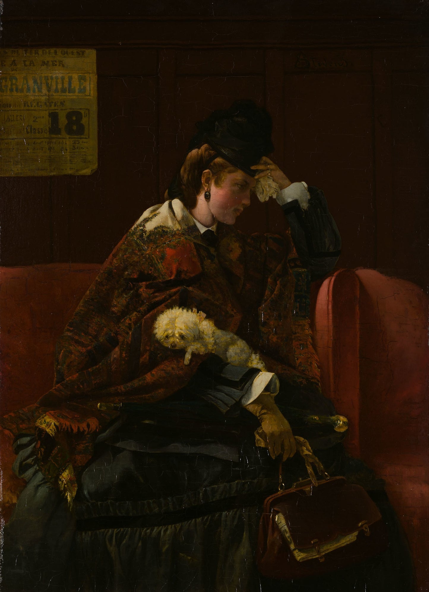 At the Railway Station - Alfred Stevens, Poster Print Wall Art