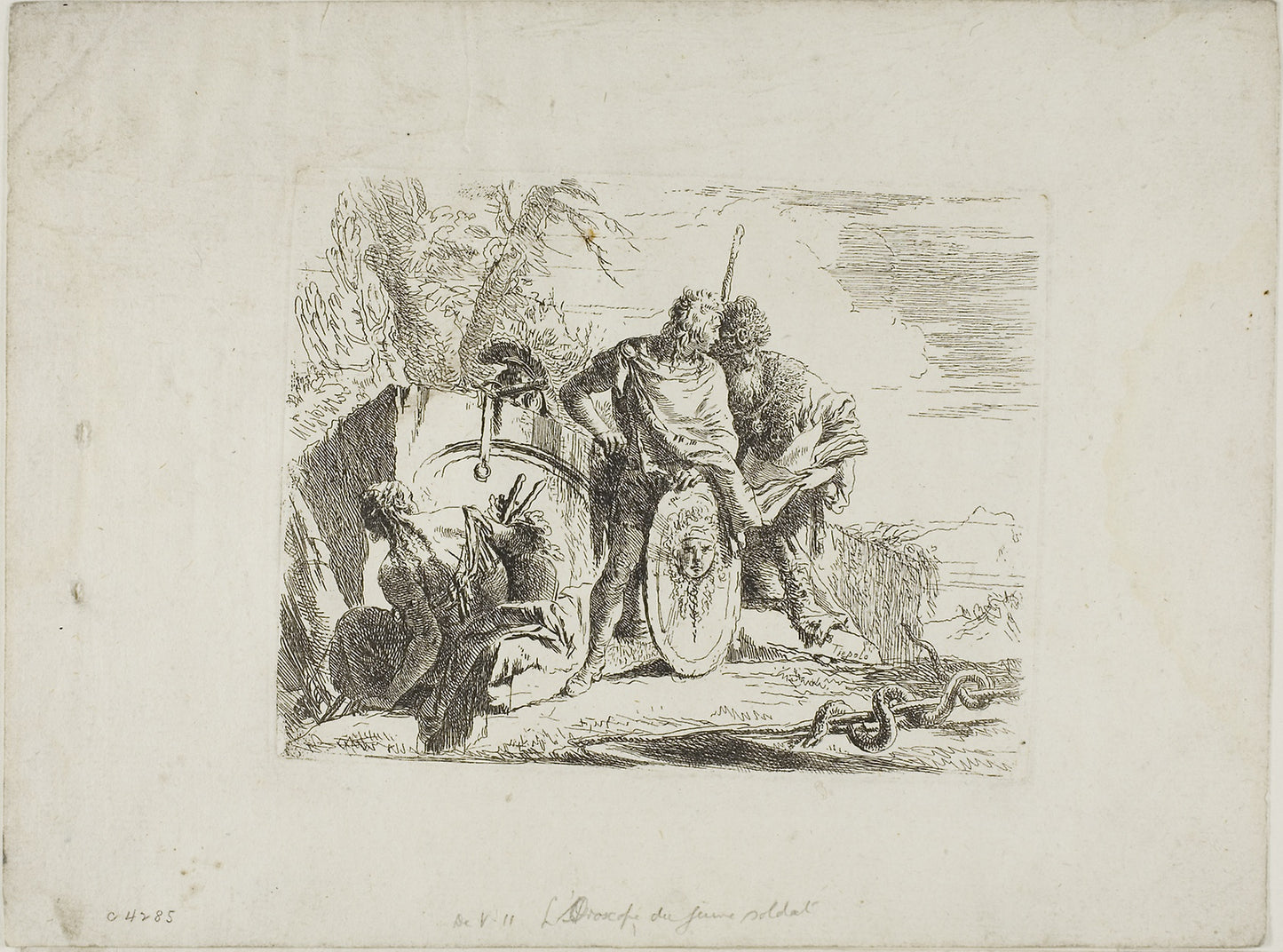 The Astrologer and the Young Soldier, from Capricci - Giambattista Tiepolo, Poster Print Wall Art