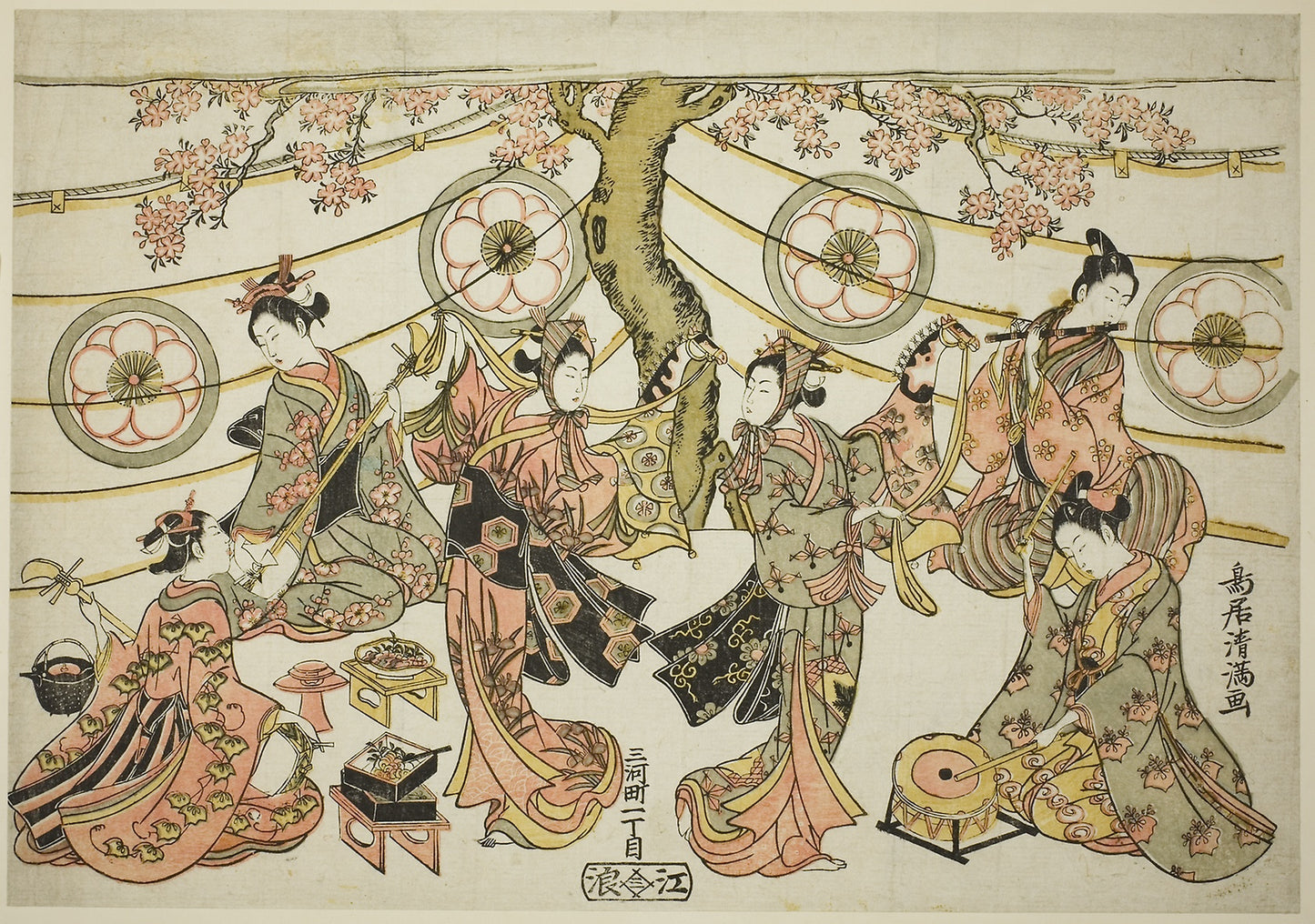The Harugoma Dance - Torii Kiyomitsu I, Poster Print Wall Art