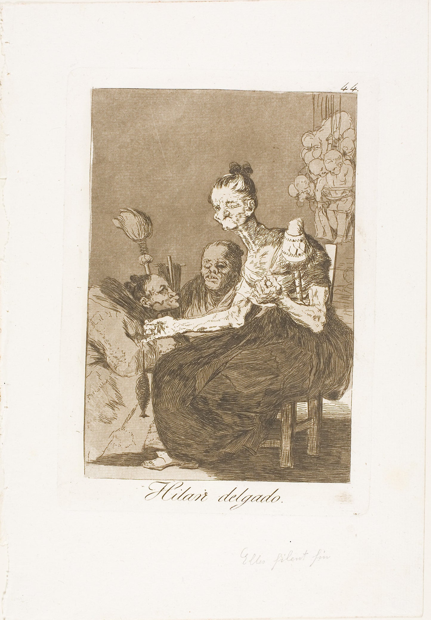 They Spin Finely, plate 44 from Los Caprichos - Francisco José de Goya y Lucientes, Poster Print Wall Art