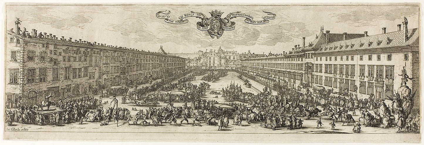 The Carrière, or Rue Neuve, at Nancy (The New Street) - Jacques Callot, Poster Print Wall Art