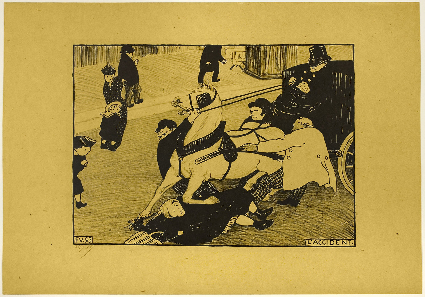 The Accident - Félix Edouard Vallotton, Poster Print Wall Art