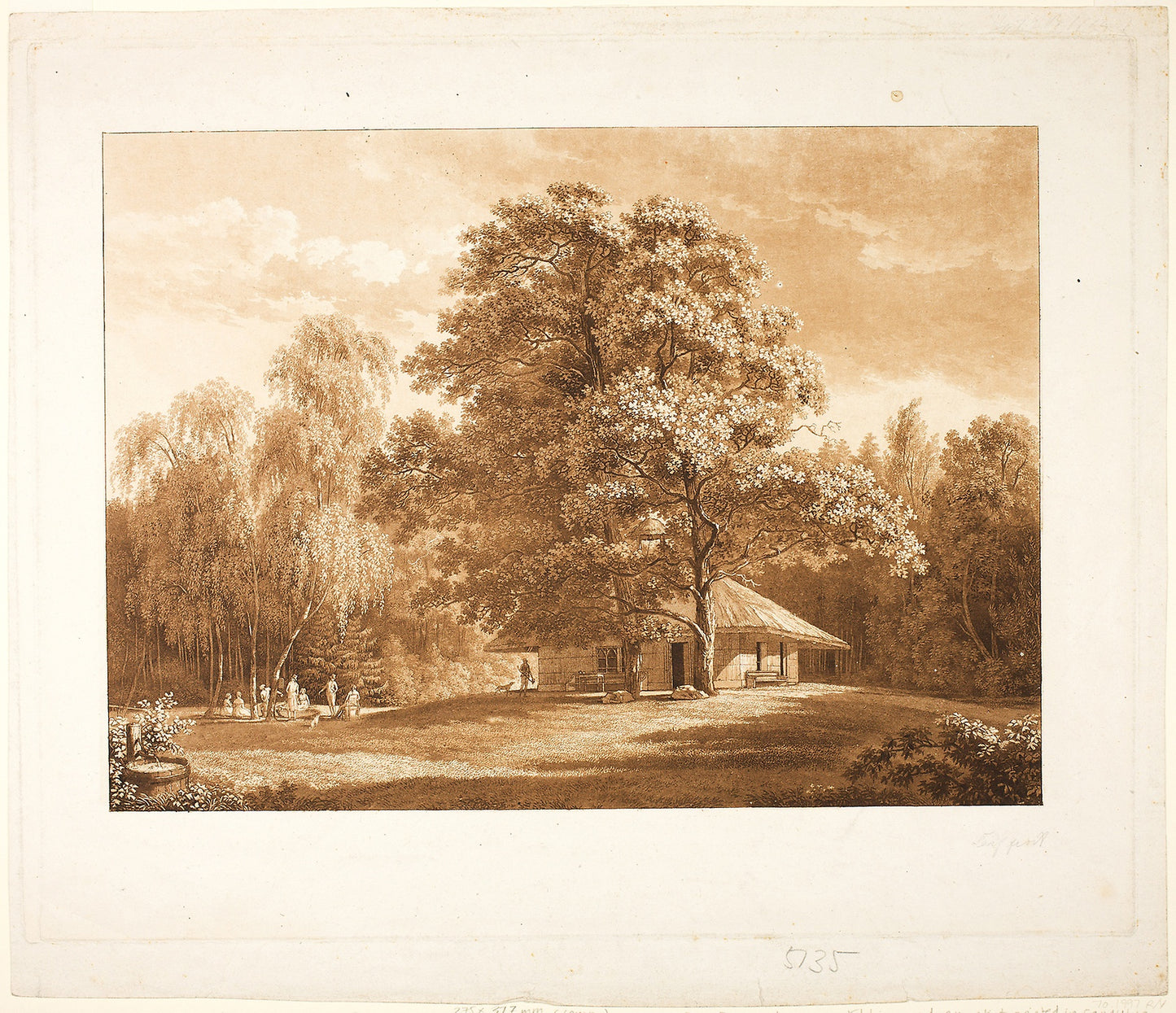 Shelter in the Park (recto); The Pyramid (verso) - Carl August Senff, Poster Print Wall Art