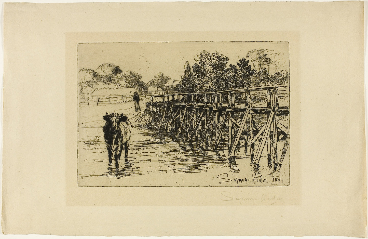 The Village Ford - Francis Seymour Haden, Poster Print Wall Art