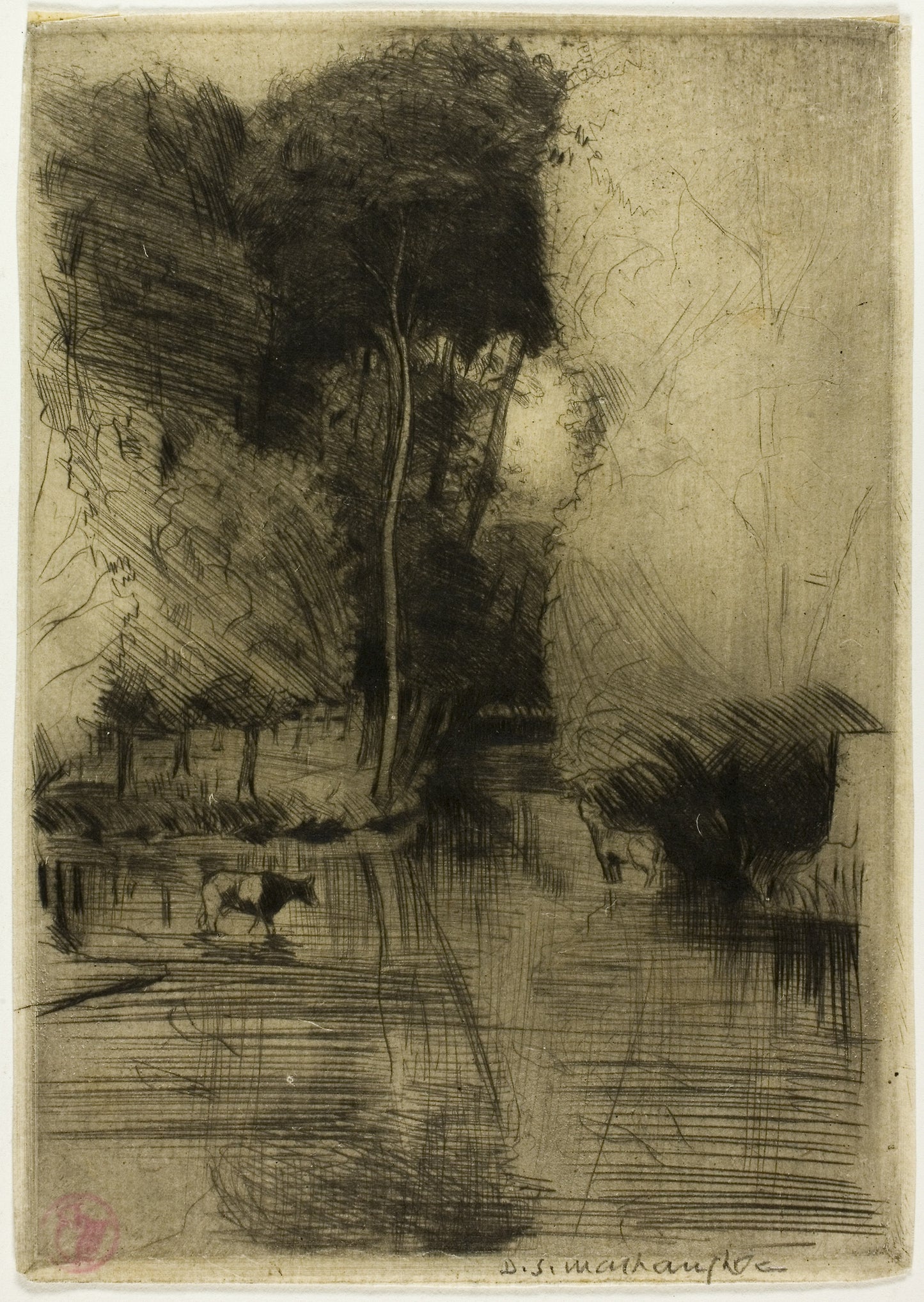 Mill Stream - Donald Shaw MacLaughlan, Poster Print Wall Art