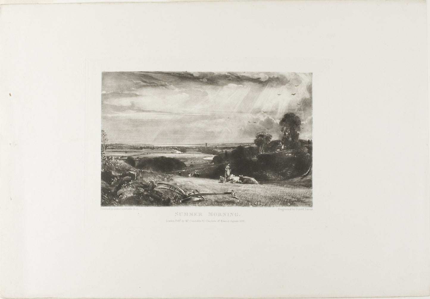 Summer Morning - David Lucas (English, 1802-1881), Poster Print Wall Art