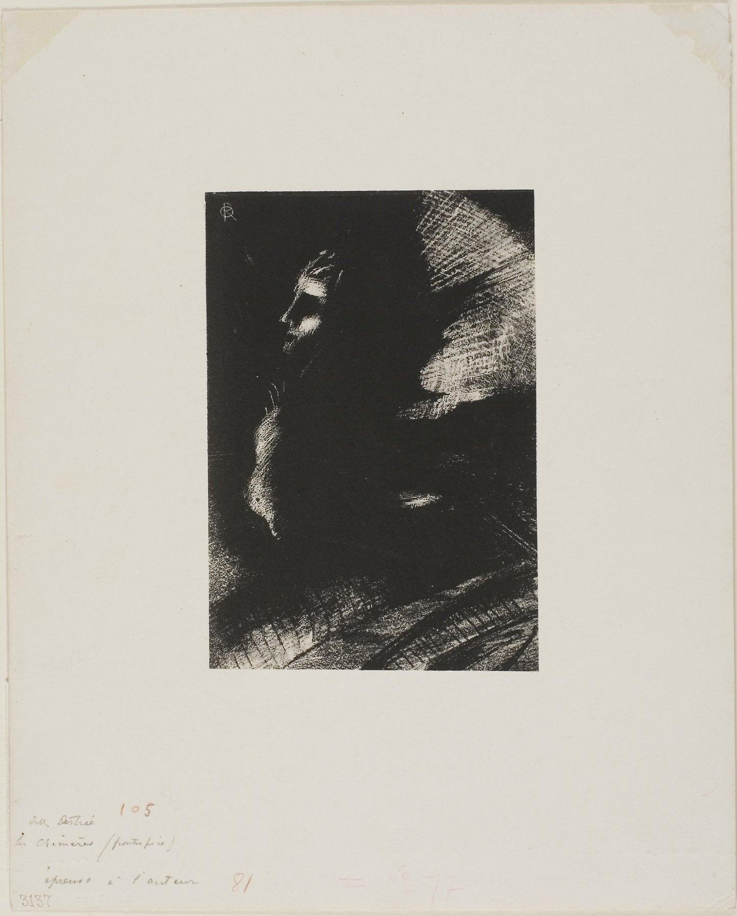 Frontispiece for Les Chimères - Jules Destrée - Odilon Redon, Poster Print Wall Art