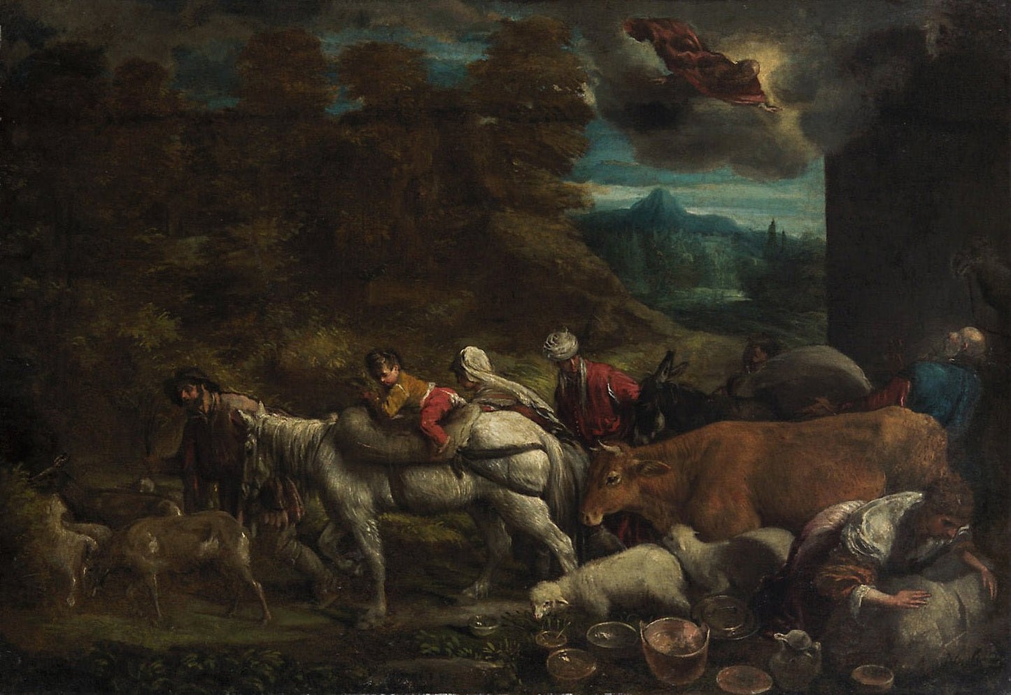Departure of Abraham into the Promised Land, vintage artwork by Girolamo Bassano, A3 (16x12") Poster Print