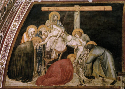 Deposition from the Cross (from the cycle 'The Passion of Christ'), vintage artwork by Pietro Lorenzetti, 12x8" (A4) Poster
