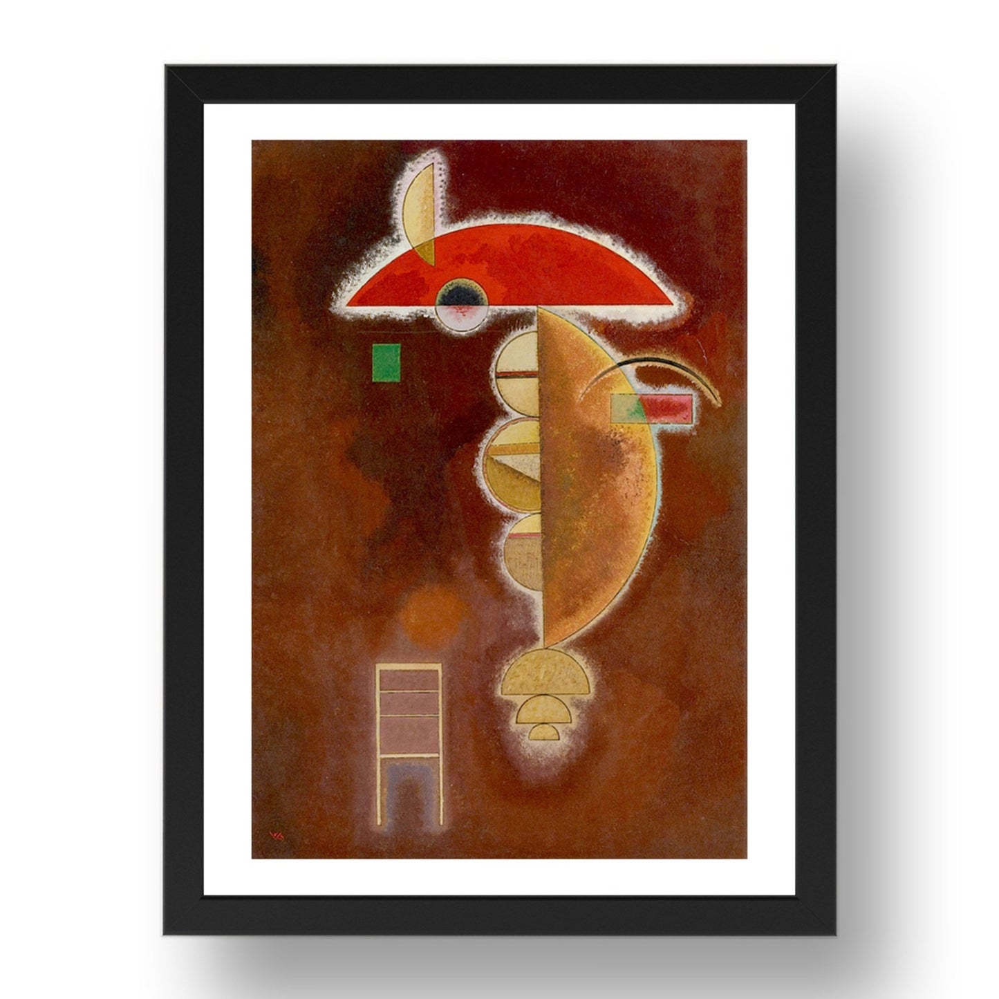 Depressed 1929 by Wassily Kandinsky, 17x13" Frame