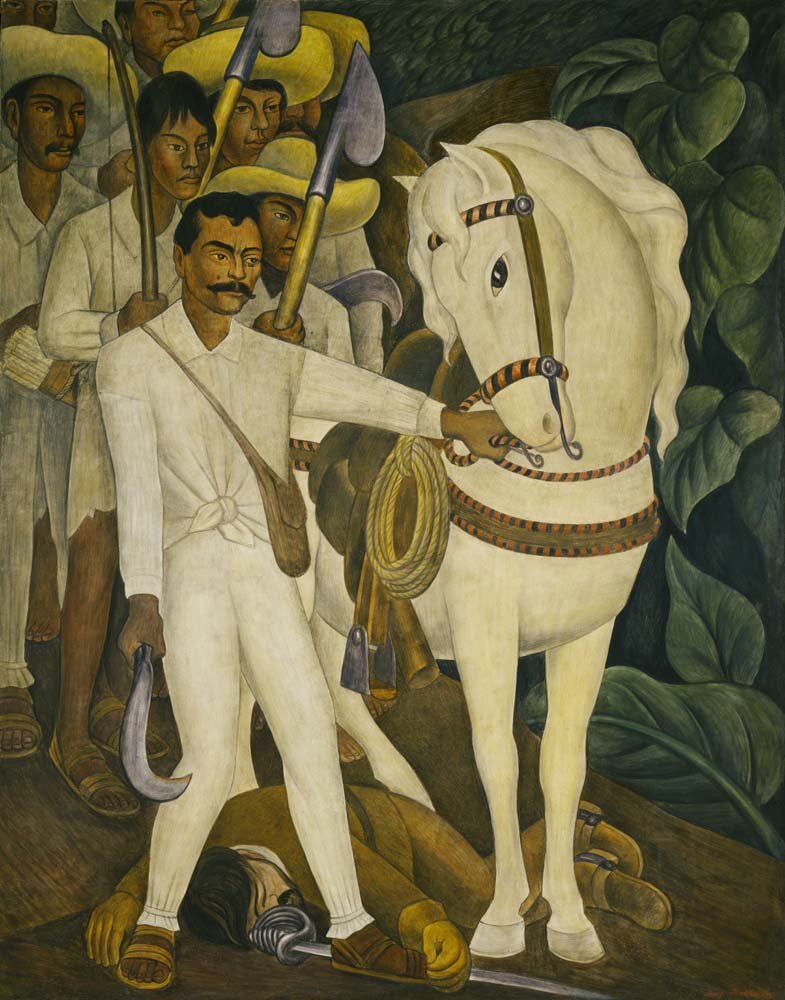 Diego Rivera - Agrarian Leader Zapata, vintage art, A3 (16x12") Poster Print