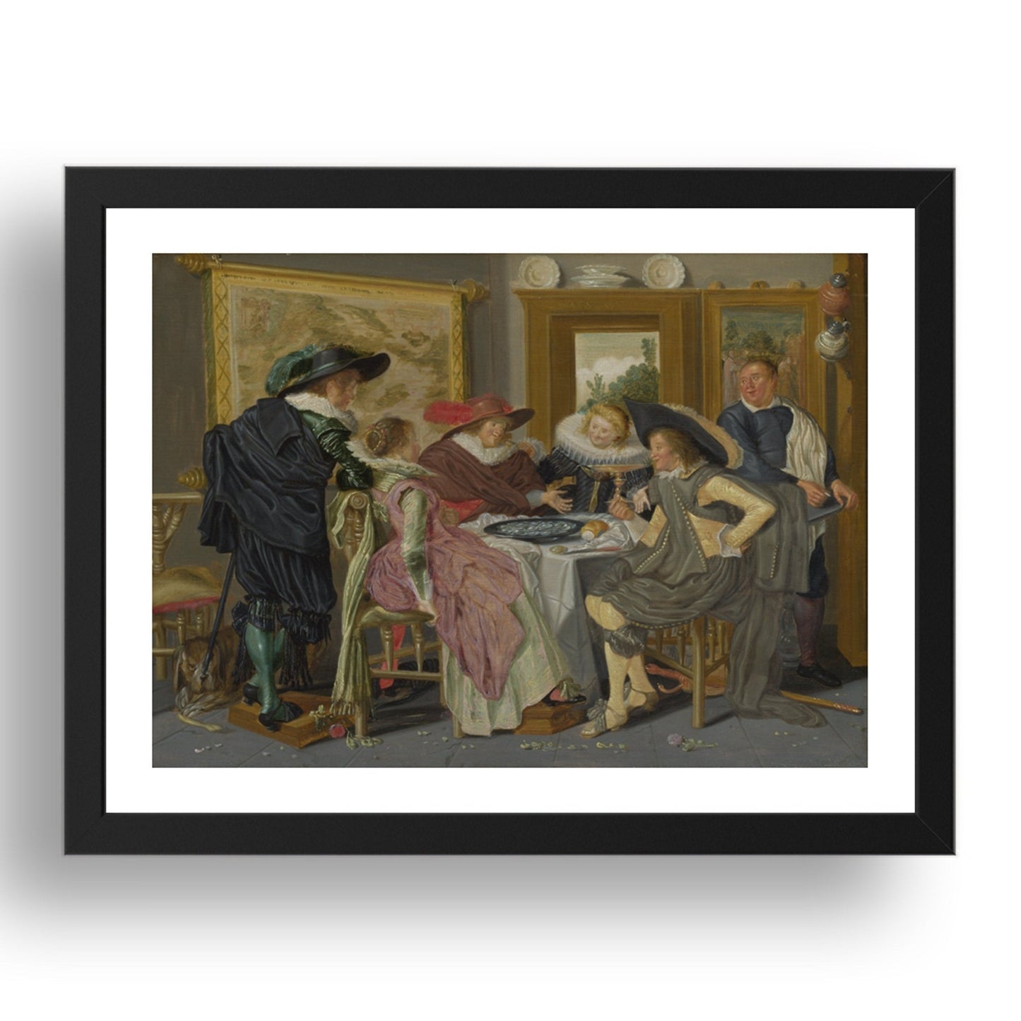 Dirck Hals: A Party at Table, Poster in 17x13"(A3) Frame
