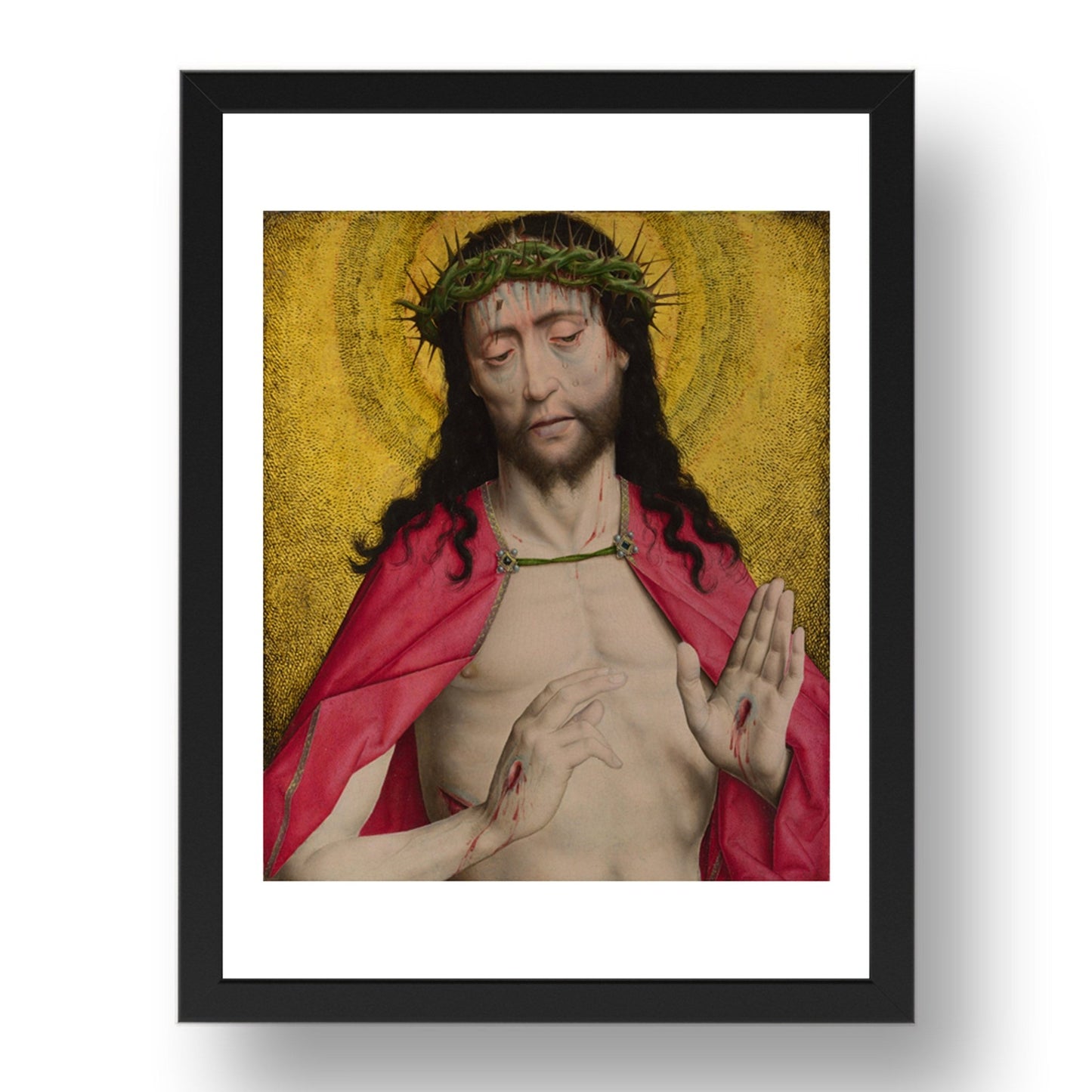 Dirk Bouts: Christ Crowned with Thorns, Poster in 17x13"(A3) Frame