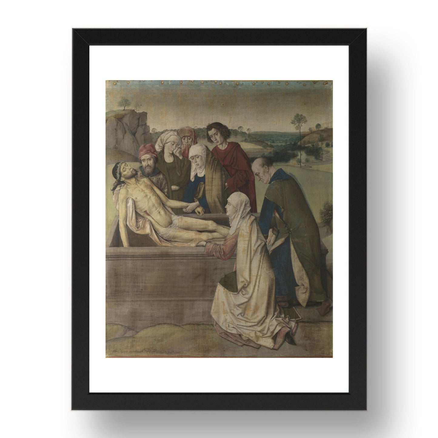 Dirk Bouts: The Entombment, Poster in 17x13"(A3) Frame